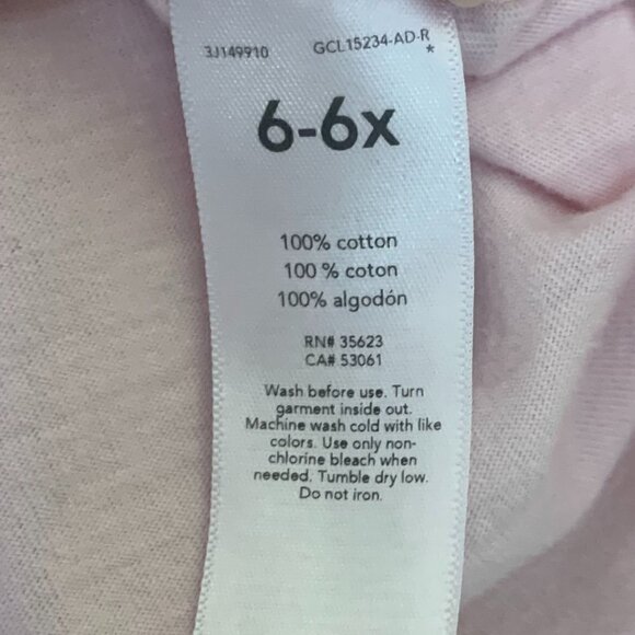 Carter's Kid Light Pink Floral Deer Hooded Long Sleeve Top 6/6X. - Picture 5 of 6